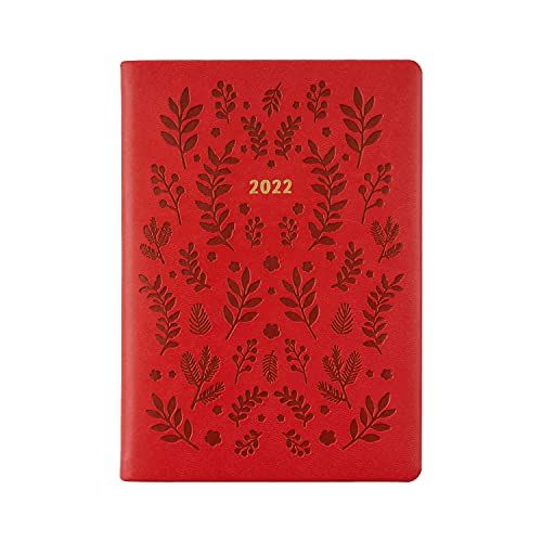 Letts Woodland A6 Week to View 2022 Diary - Red