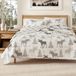 Great Bay Home Lodge Sprei Twin Size Kid's Quilt Set met 1 Sham. Cabine 2-delige omkeerbare All Season Quilt Set. Rustieke Quilt Coverlet Bed Set. Wilderness Collection (eland - grijs)