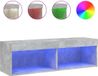 vidaXL Meuble TV avec éclairage LED 100x30x30 cm gris béton