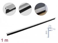 Delock 66650 19 inch Afdekking met borstels voor patchkast Aluminium, Zwart