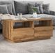 Maison Exclusive - Table basse avec éclairage LED, chêne artisanal, 90x49x40 cm