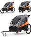 Kinderkraft NAVA Fietskar - 3-in-1 - Oranje