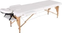 Viking Choice AP Onderdelen B.V. Massagetafel inklapbaar - 2 secties - 185x70cm - hout - wit