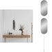vidaXL Miroir mural 70x30 cm ovale argenté