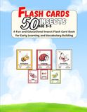 Flash Cards 50 Insects: A Fun and Educational Insect Flash Card Book for Early Learning and Vocabulary Building