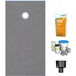 Wedi Fundo Primo 180 x 90 cm receveur de douche avec bonde décentrée, siphon vertical, kit d'étanchéité et adhésif