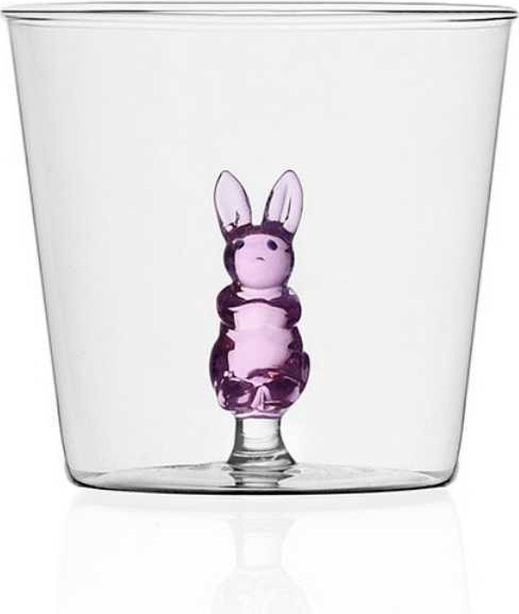 Ichendorf Milano Animal Farm Drinkglas Konijn - 35cl - Roze