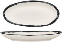 Bonna Serveerschaal - Lavis Black - Porselein - 25x14 cm (380cc) - set van 2