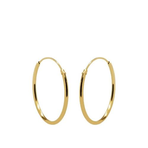 KARMA Jewelry gold plated oorbellen Plain Ø 3 cm