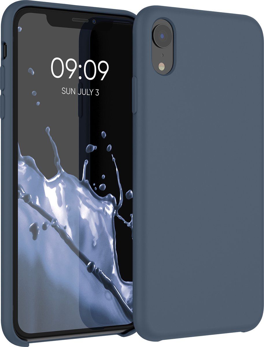 kwmobile telefoonhoesje voor Apple iPhone XR - Hoesje met siliconen coating - Smartphone case in leigrijs