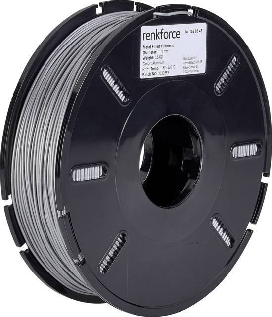 Renkforce Filament PLA compound 1.75 mm Aluminium 500 g