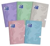 Oxford Touch Pastel schoolschrift A5, 60 vellen, gelinieerd, 5 stuks verpakking kleurenmix