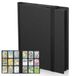 Euqvunn Trading Card Binder, Zijladend Kaartenalbum, 24 Pagina's 432 Vakken Kaartmap, Dubbelzijdige Opslag Kaartenboek Card Collection Binder voor TCG, MTG, Sportkaarten (zwart)