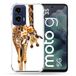 Cokitec Versterkte hoes voor Motorola G35 5G White Giraffe Animal