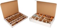 Bellatio Decorations Kerstballen opruimen/opbergen - Vakjesdoos voor kerstballen van 6 en 10 cm - kerstversiering opruimen