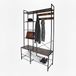 Merkloos / Sans marque Relaxdays Garderoberek met schoenenrek - 120 cm breed - met planken - tot 120 kg