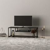 en.casa TV meubel Isokyrö metaal 120x40x40 cm zwart mat