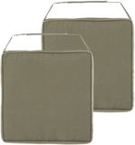 Hespéride Coussin de chaise Gerona - 2x - 40 x 40 cm - Vert - Carré - Polyester