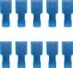 baytronic 10x fiches plates entièrement isolées bleu