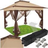 TecTake Pavillon Carabobo 364x364x294cm Marron