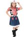 Smiffys Sweetie Cowgirlkostuum blauw met jurk, gilet, sjaal, riem en hoed, kostuum voor meisjes