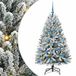 Sapin de Noël artificiel vert et blanc 150 cm PVC et métal