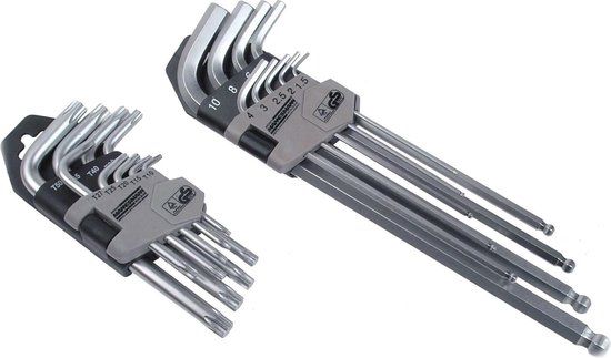 Brüder Mannesmann BM18170 18-delige Stiftsleutelset - Torx / Inbus - T10-50