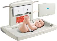 VEVOR aankleedcombinatie wandcommode, afneembare aankleedtafel aankleedwagen, grijze aankleedtafel met aankleedkussen, veiligheidsgordel, ruimtebesparend en stabiel, aankleedrek 20 kg draagvermogen baby