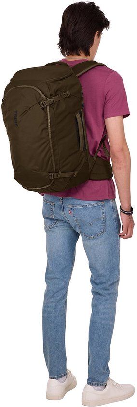 THULE Landmark Travel Pack 40L Deep Khaki Rugzak met laptopvak