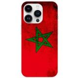 Apple iPhone 14 Pro Drapeau maroc bedrukt siliconen hoesje