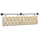 vidaXL Tête de lit suspendue Crème Tissu
