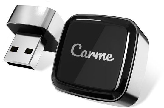 CarMe Ultra Mini 2-in-1 CarPlay Dongle - Draadloos CarPlay & Android Auto - USB-A & USB-C - Android Auto Dongle - Zilver