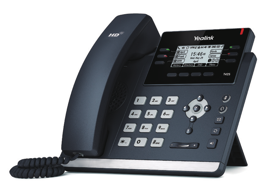 Yealink SIP-T42S - IP Phone - Black