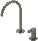 IVY Pact Wastafelkraan - 2-Gats Bladmontage - Geborsteld Metal Black PVD