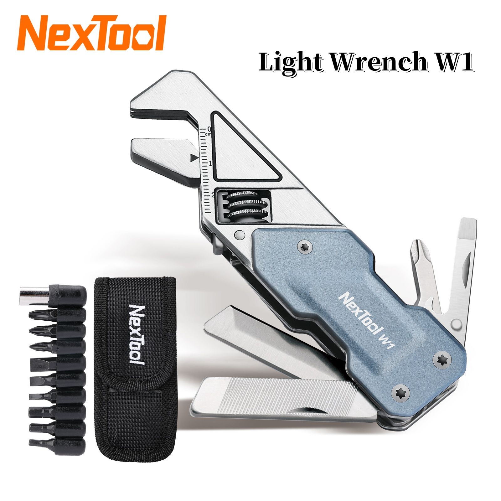 NexTool Verstelbare sleutel 6-in-1 EDC Multitool Pocket Handgereedschap Kit Schroevendraaier Bitset