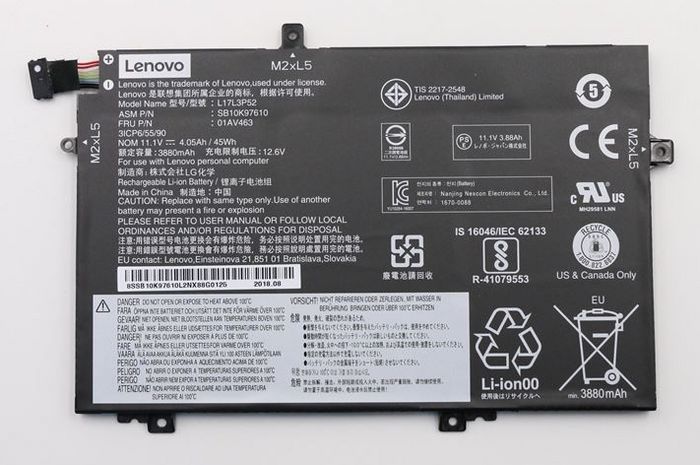 Lenovo 01AV463 Laptop Accu - 45Wh - Zwart