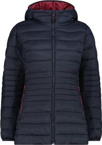 CMP Longue veste matelassée avec fermeture éclair et capuche Sorona Aura pour femmes, anthracite, XXL