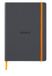 Rhodia Softcover Notitieboek – A5 – 160 Bladen – Gelijnd – Ivoorkleurig Papier 90 g/m² – Met Elastieksluiting - Titanium