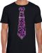 Bellatio Decorations T-shirt heren - panterprint stropdas - zwart - foute party - carnaval L