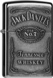 Zippo Jack Daniel's Chrome Label Emblem Aansteker