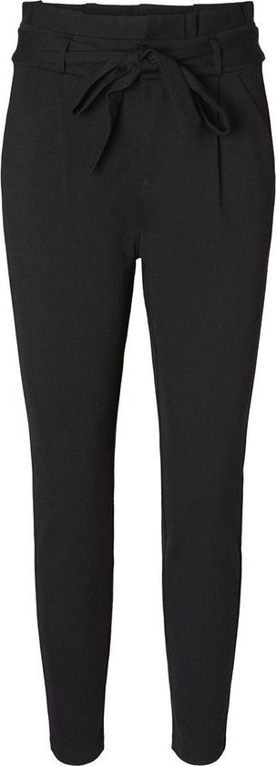 Vero Moda VMEVA HR LOOSE PAPERBAG Broek Dames - Zwart - Maat XS X 34