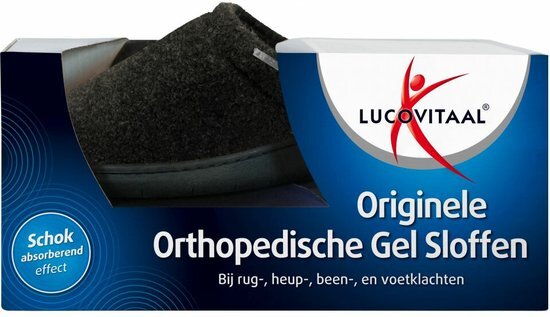 Lucovitaal Orthopedische Gel Sloffen Zwart Maat 38 39