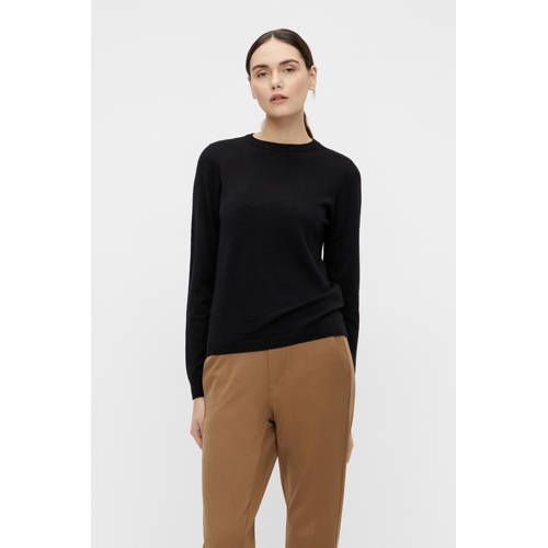 OBJECT OBJTHESS Fine Knit Sweater - Black