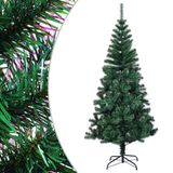 vidaXL Kunstkerstboom met iriserende uiteinden 150 cm PVC groen