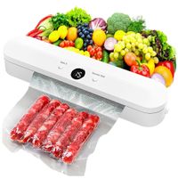 NONE 120W, 28 cm vacuümsealer, natte & droge modus, LCD, 30 sec. Stofzuiger incl. 10 zakjes, houdt voedsel vers