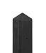 Gardenlux Betolux betonpaal glad met diamantkop 10x10x280 cm antraciet gecoat eindpaal