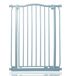 Safetots Extra Hoog Klemhek met Gebogen Bovenkant, Hoog Metaal Veiligheidshek, Klemevestging Tussen 71cm - 80cm, Mat Grijs, Extra hoog 100cm, Veiligheidshekje voor Trap, Gang en Deur