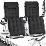 Tectake® Set van 2 Opvouwbare Ligstoelen Cloud