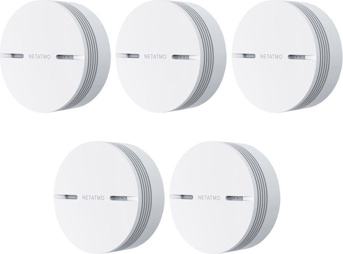 Netatmo Slimme Rookmelder - 5 pack - Wit