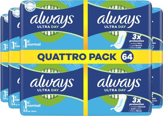 Always Ultra - Maandverband - Normal (Maat 1) - 4 x 64 stuks